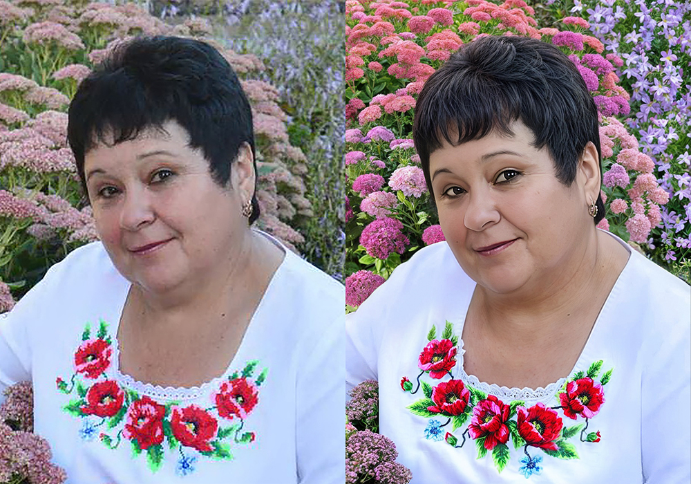 Retouching bad quality photos